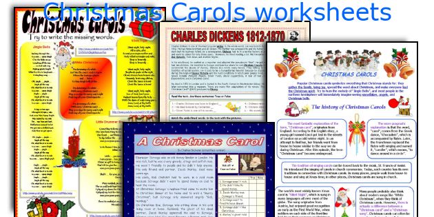English teaching worksheets: Christmas Carols
