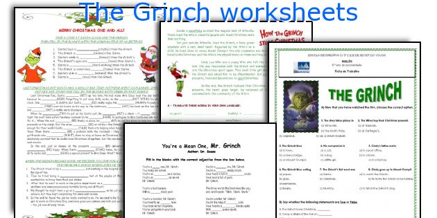 The Grinch worksheets