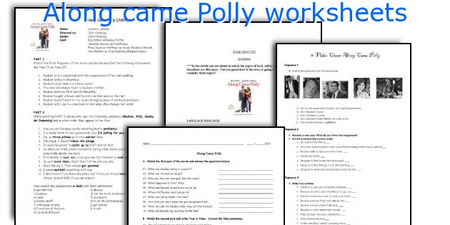 Along came Polly worksheets