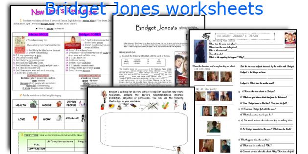 Bridget Jones worksheets