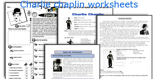 Charlie chaplin worksheets