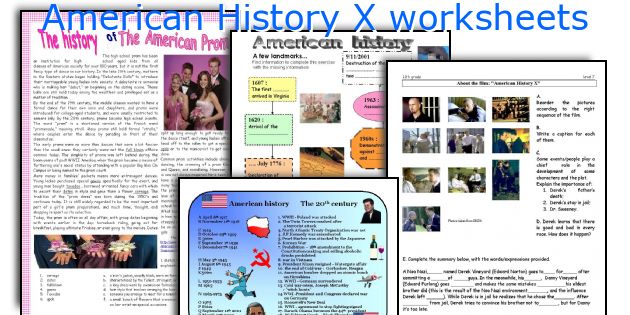 American History X worksheets