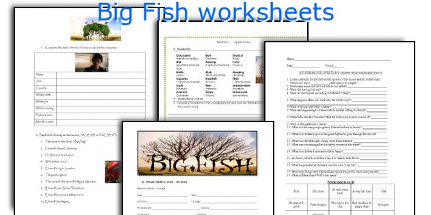 Big Fish worksheets