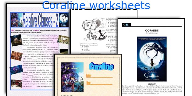 Coraline worksheets