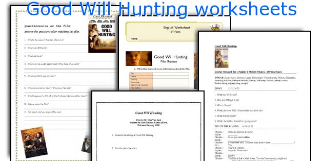Good Will Hunting worksheets