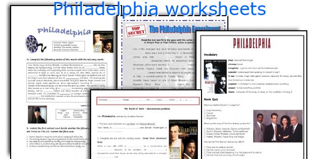 Philadelphia worksheets