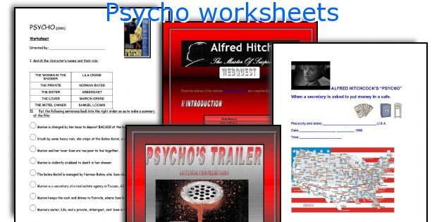 Psycho worksheets