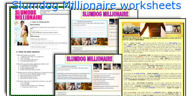 Slumdog Millionaire worksheets