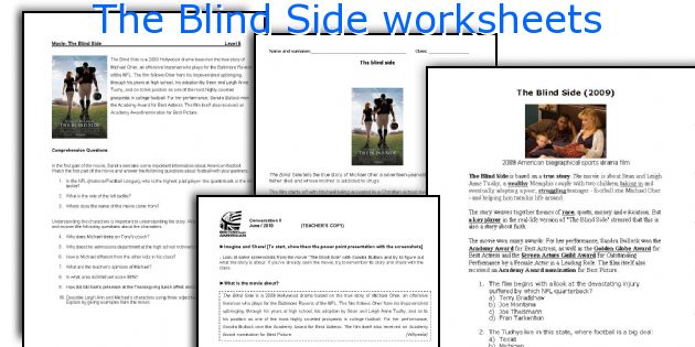 The Blind Side worksheets