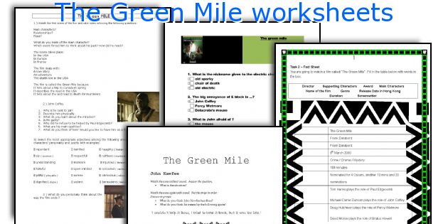 The Green Mile worksheets