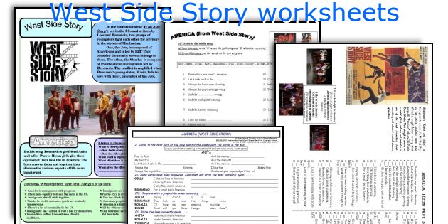 West Side Story worksheets