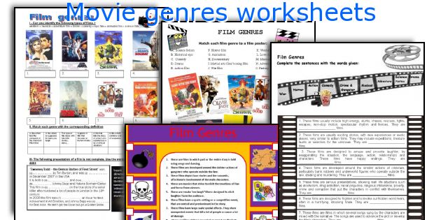 Movie genres worksheets