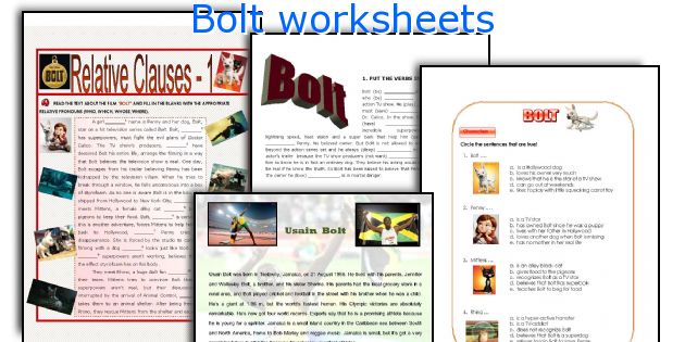 Bolt worksheets