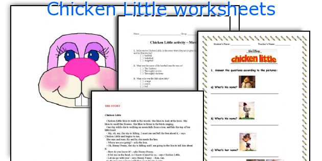 Chicken Little worksheets