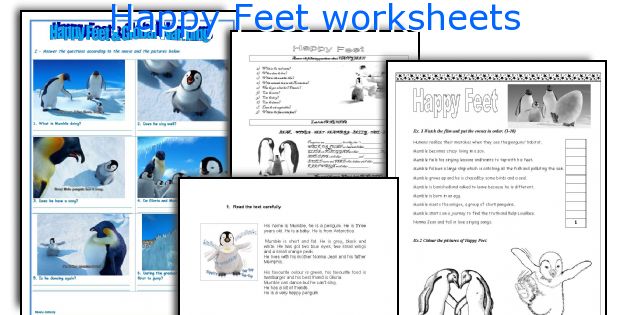 Happy Feet worksheets