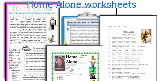 Home Alone worksheets