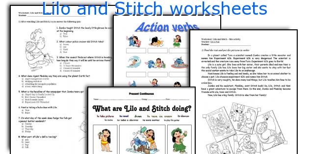 Lilo and Stitch worksheets