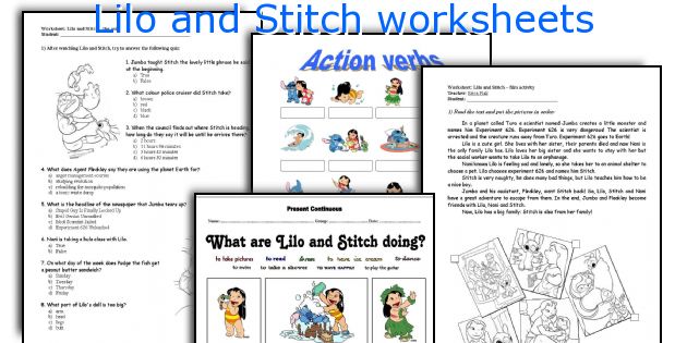 Lilo and Stitch worksheets