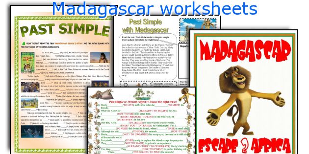 Madagascar worksheets