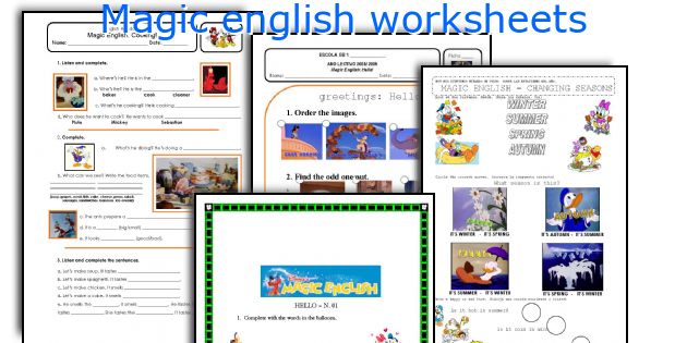 Magic english worksheets