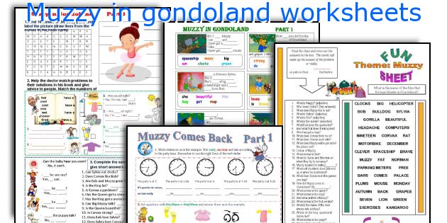 Muzzy in gondoland worksheets