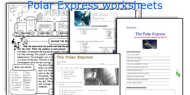 Polar Express worksheets