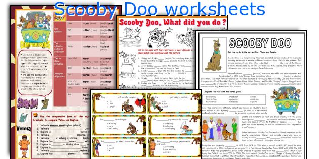 Scooby Doo worksheets