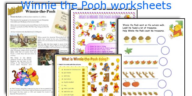 Winnie the Pooh worksheets