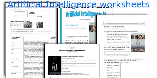 Artificial Intelligence worksheets