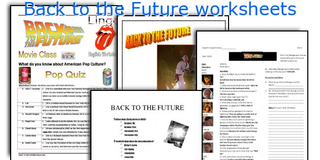 Back to the Future worksheets