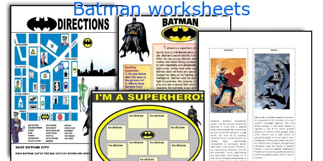 Batman worksheets
