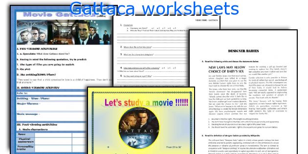 Gattaca worksheets