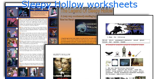 Sleepy Hollow worksheets