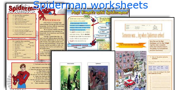 Spiderman worksheets