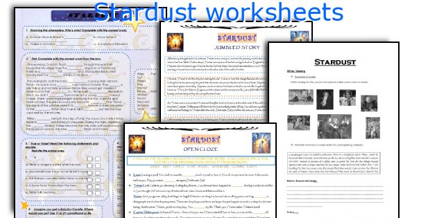 Stardust worksheets