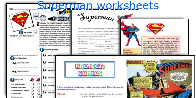 Superman worksheets