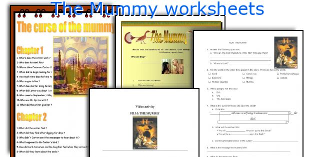 The Mummy worksheets