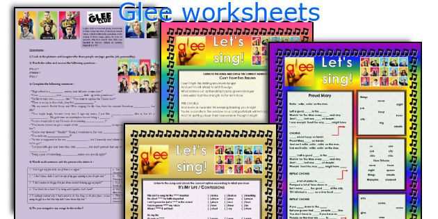 Glee worksheets
