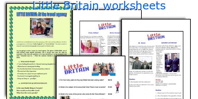 Little Britain worksheets