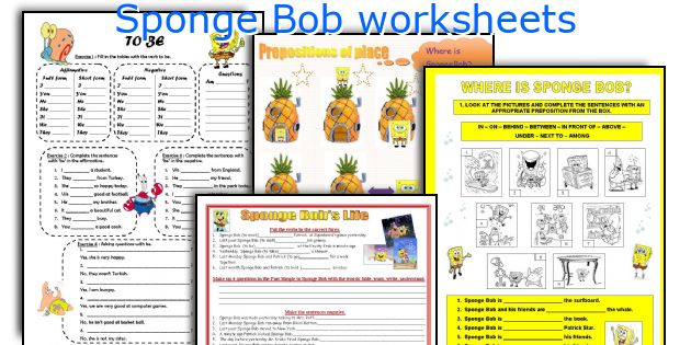 Sponge Bob worksheets