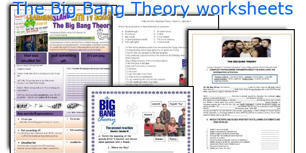 The Big Bang Theory worksheets