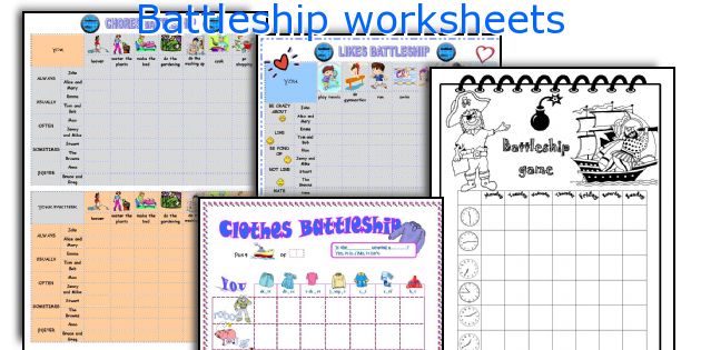 Battleship worksheets