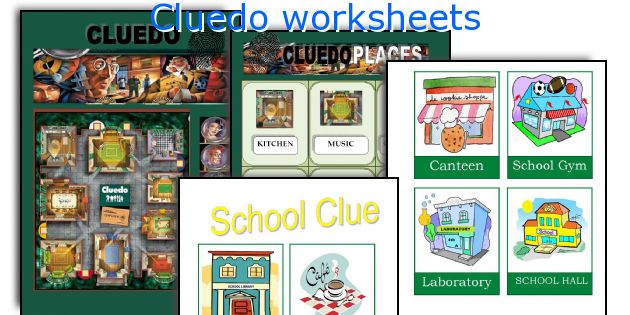 Cluedo worksheets