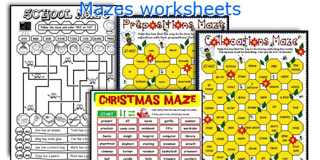 Mazes worksheets