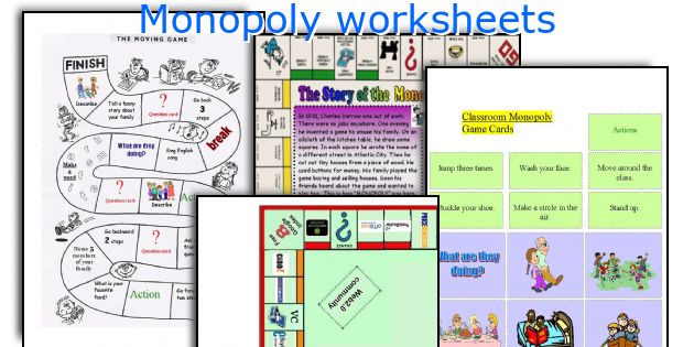 Monopoly worksheets