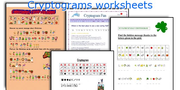 Cryptograms worksheets