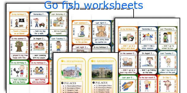 Go fish worksheets