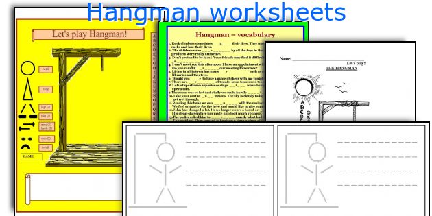 Hangman worksheets