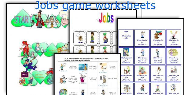 Jobs game worksheets