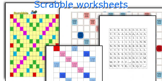 Scrabble worksheets